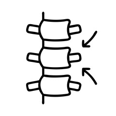 flexible spine . - simple black line art icon of flexible spine ., for yoga daycelebrations. yoga vector art.