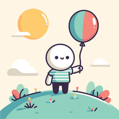 Simple Minimalist Cartoon Illustrations for Versatile Design