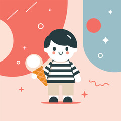Simple Minimalist Cartoon Illustrations for Versatile Design