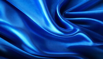 Obraz premium 3D Blue Wave Gradient Silk Fabric Background