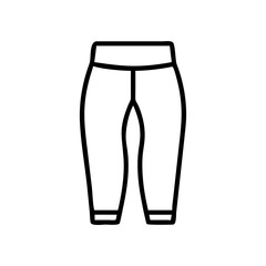yoga pants - simple black line art icon of yoga pants, for yoga daycelebrations. yoga vector art.