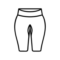 yoga pants - simple black line art icon of yoga pants, for yoga daycelebrations. yoga vector art.