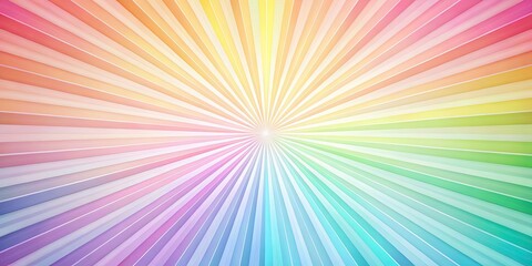Obraz premium Abstract portrait photography: a pastel rainbow radiates in soft gradients, forming a vibrant geometric stripe background.