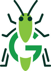 the green bug logo with the letter g