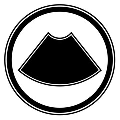 Icon ultrasound examination of human internal organs