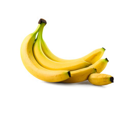 Ripe Yellow Bananas Isolated on a Transparent Background