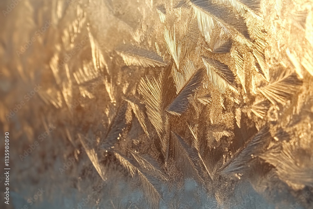 Aufkleber Frosted gold texture with soft muted tones creating an elegant and warm ambiance