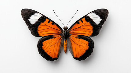 Fototapeta premium Orange and Black Butterfly with White Spots 