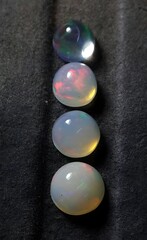 Beautiful Opal Gems in Various Colors and Shapes