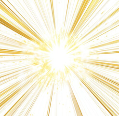 Obraz premium Bright golden rays of light radiate from central point, creating stunning visual effect