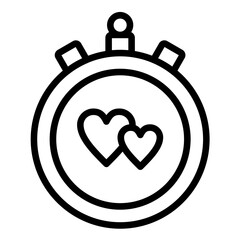 Vector Design Love Compass Icon Style