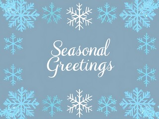 Winter Snowflakes Frame Seasonal Greetings Design