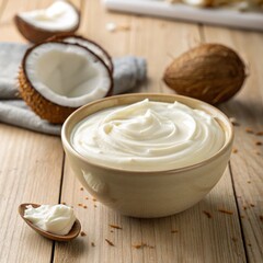 Creamy Coconut Yogurt Bowl Healthy Tropical Dessert Natural Food
