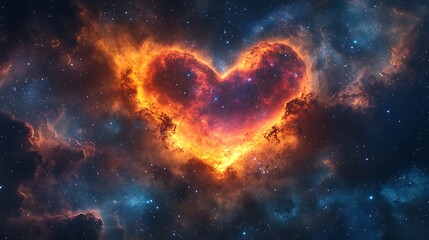 Celestial heart a cosmic art view of love in the universe