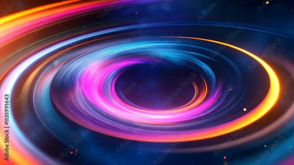 Poster vibrant swirling colors create mesmerizing abstract background with dynamic circular patterns in glo