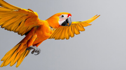 Sun Conure in Flight 