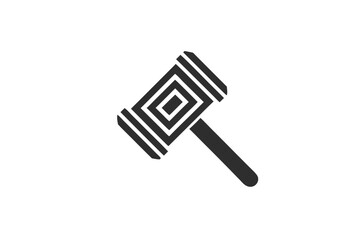 creative gavel icon concept and logo vector illustration