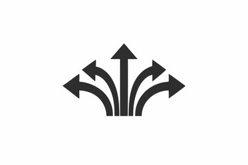 creative expanding arrows icon and logo vector illustration