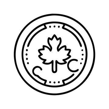 recommend clip art: canadian penny vintage icon, canada day line art, canada icon - simple black line art icon of canadian penny vintage, symbolizing canada day celebrations. canadian vector art.