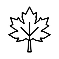 maple tree icon, canada day line art, canada icon - simple black line art icon of maple tree, symbolizing canada day celebrations. canadian vector art.