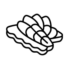 beaver tail pastry icon, canada day line art, canada icon - simple black line art icon of beaver tail pastry, symbolizing canada day celebrations. canadian vector art.