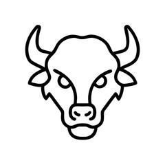 bison icon, canada day line art, canada icon - simple black line art icon of bison, symbolizing canada day celebrations. canadian vector art.