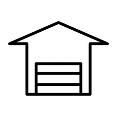 Home garage icon with simple and modern design