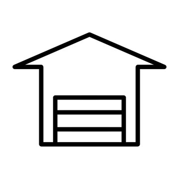 Home garage icon with simple and modern design