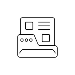 Template Folder Outline Icon for reusable documents.