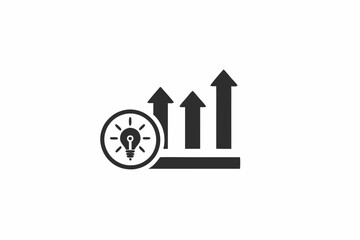 creative business forecasting icon  and logo vector illustration