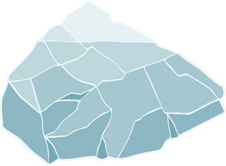 Naklejka premium vector illustration of an iceberg.