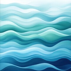 Fototapeta premium Dynamic ocean waves captured in abstract art coastal area digital illustration serenity