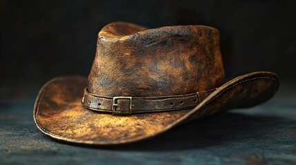 Vintage Leather Cowboy Hat: Western Fashion and Style