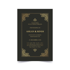 Luxury Invitation card vector design vintage style