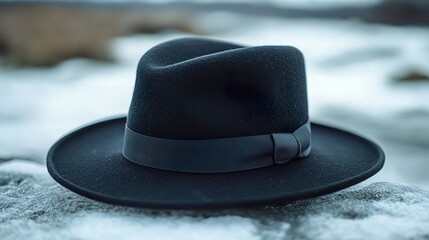 Black Wool Fedora Hat: Classic Men's Fashion Accessory