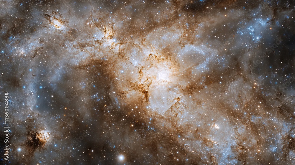 Poster a celestial tapestry of stars and nebulae in deep space