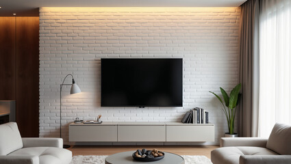 Modern Living Room with TV and Minimalist Decor