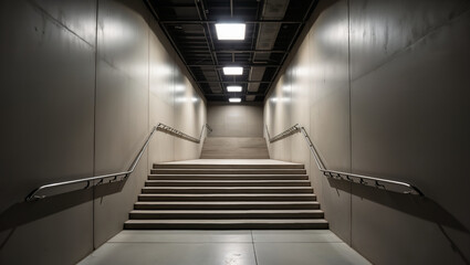 Fototapeta premium Modern Staircase with Minimalist Design