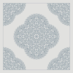 Vintage ornament greeting card vector template