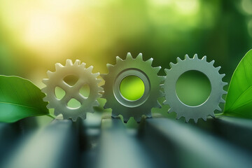 Sustainable environment development goals. green energy and Green business. for bio-economy to limit climate change and global warming. Environmental drive gear technology