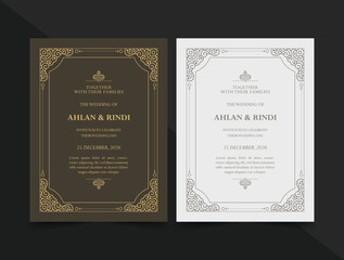 classic wedding invitation card design