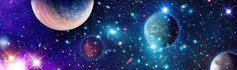Fiery explosion in space. Abstract illustration of universe. Space background. Bright Star Nebula....