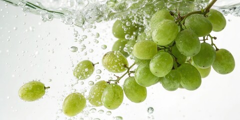 Green Grapes in the water
