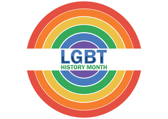 LGBT History Month Vector illustration. Holiday concept. Template for background, banner, card, poster with text inscription.
