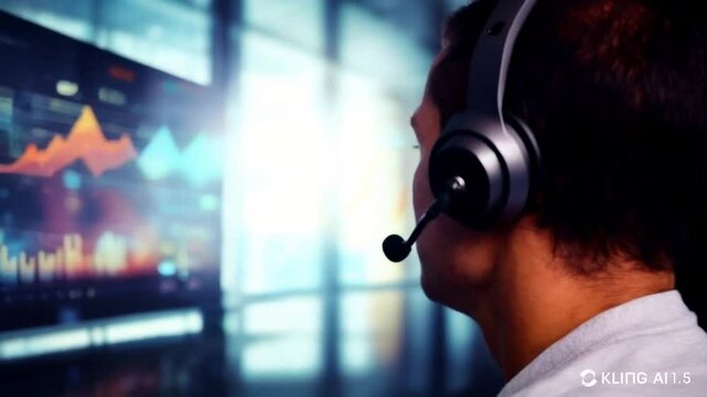 businessperson analyzing data on a screen