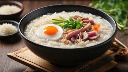 In many Asian nations, congee is a rice porridge flavored with meat and pickled vegetables.