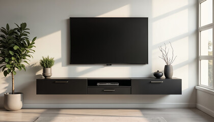 Modern Living Room with TV and Elegant Decor