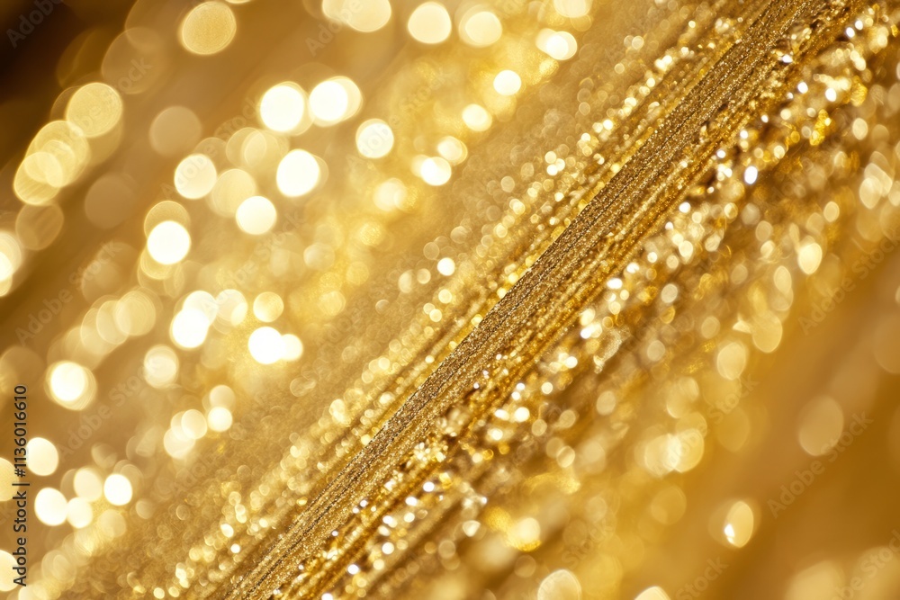 Aufkleber golden raindrops create a shimmering texture on a bright surface during a sunny afternoon