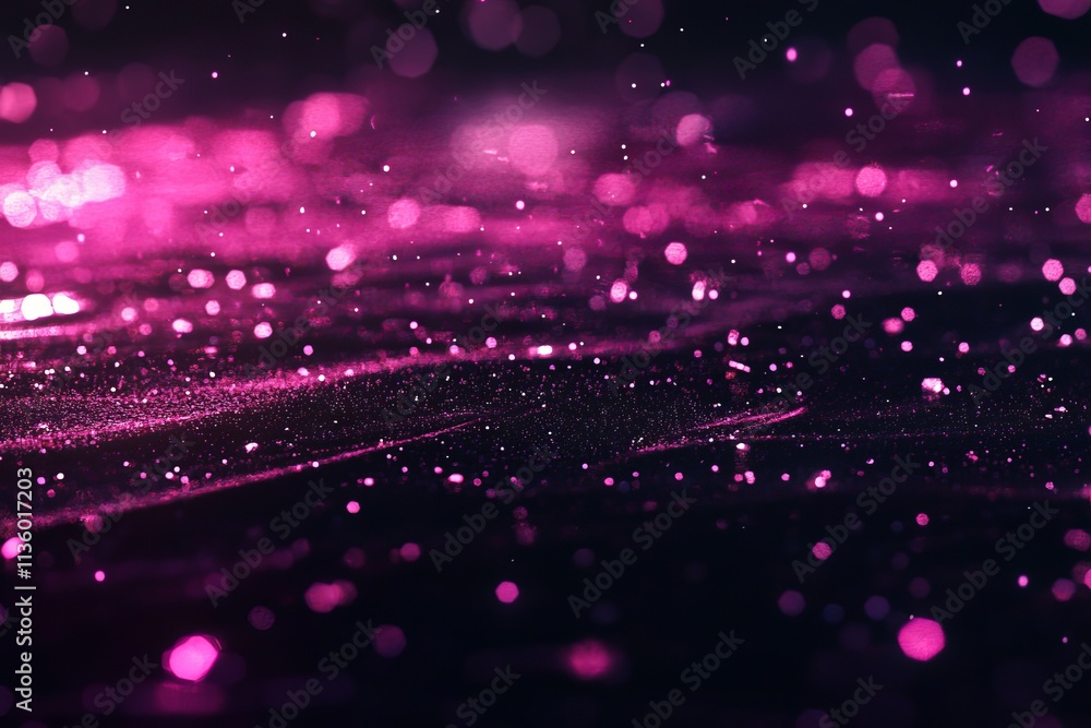 Poster holographic glitter particles create a dazzling backdrop of shimmering colors in a vibrant display
