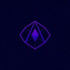 Geometric Purple Crystal Logo 